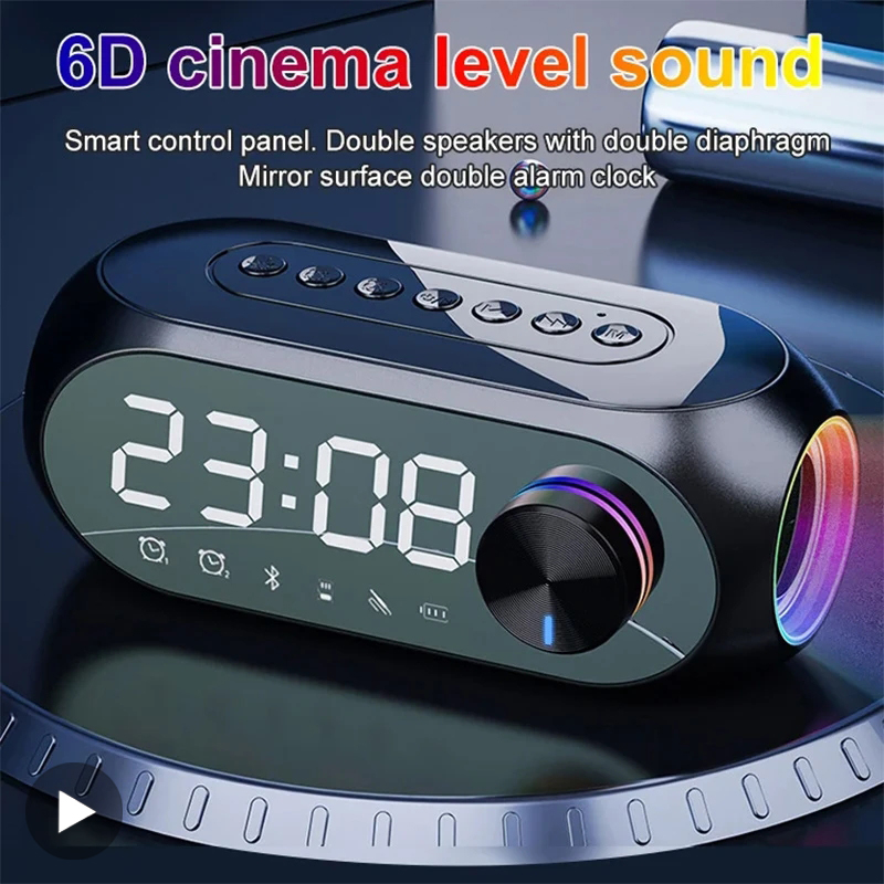Jbl Speaker Flip 6 - นาฬิกาปลุกวิทยุ FM ลําโพงบลูทูธซับวูฟเฟอร์แบบพกพา Caixa De Som