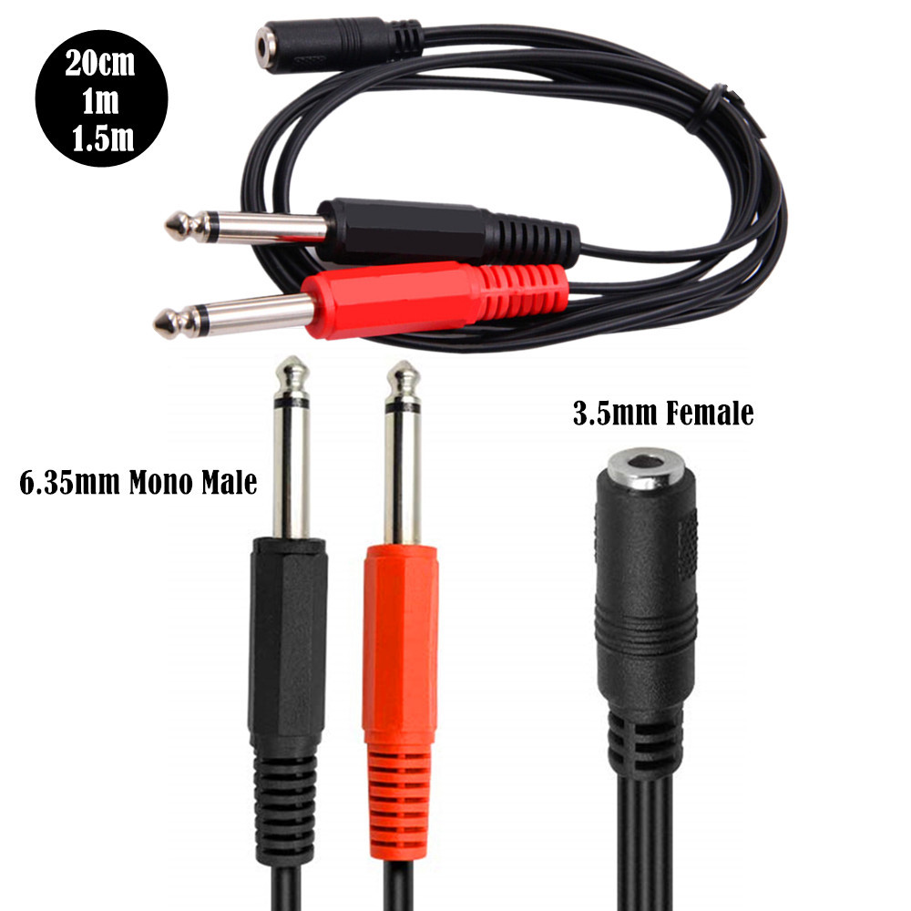 สายอะแดปเตอร์แปลง 6.35 มม. ตัว - Audio Splitter Y บทวิจารณ์และราคา