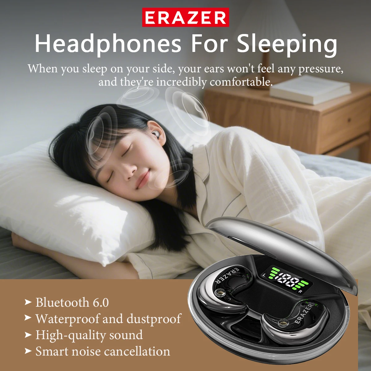 หูฟังบลูทูธแบบอินเอียร์ EARZER - Noise Cancelling Headphone บทวิจารณ์และราคา