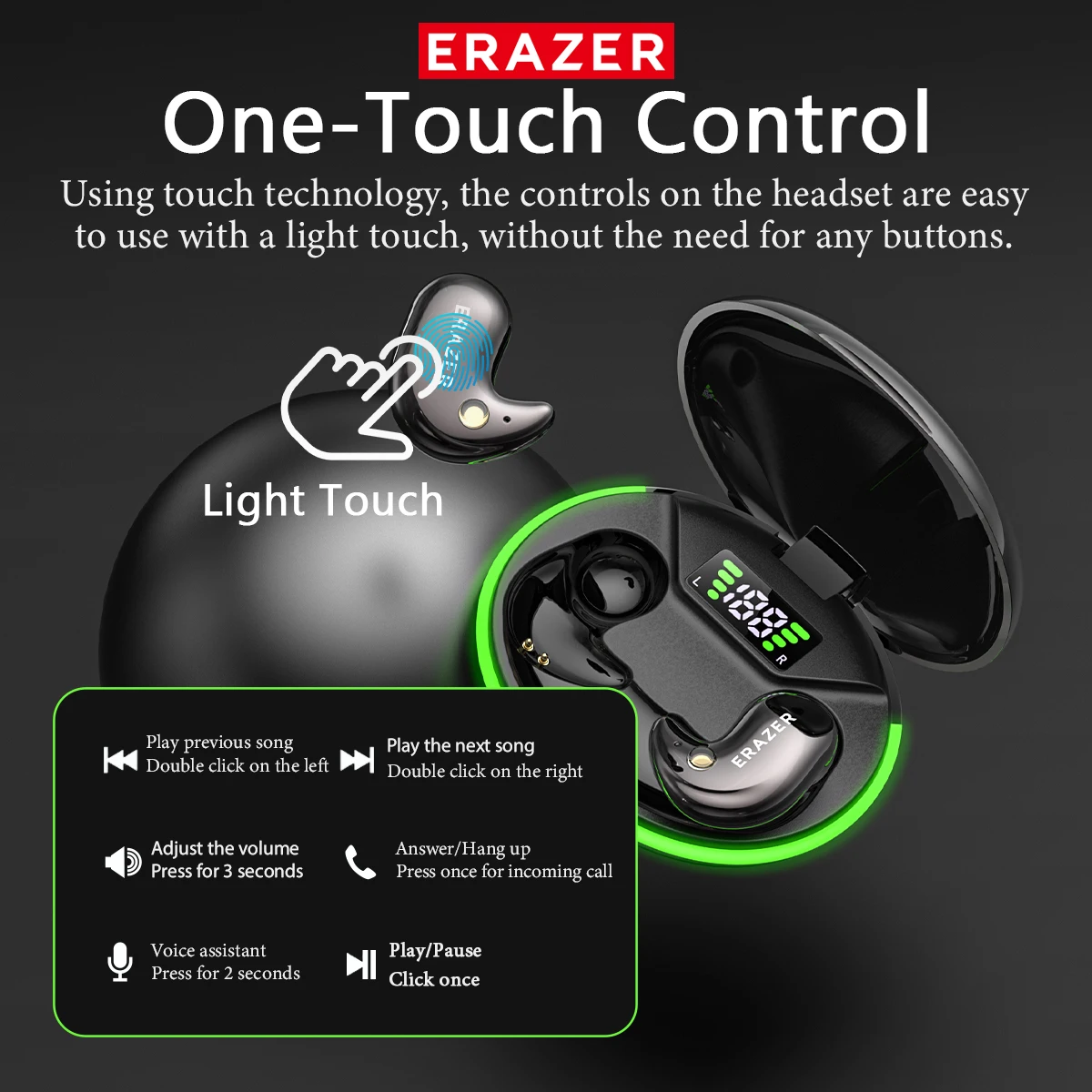 หูฟังบลูทูธแบบอินเอียร์ EARZER - Noise Cancelling Headphone บทวิจารณ์และราคา