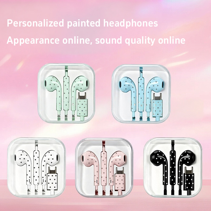 หูฟังแบบมีสายลายจุดน่ารัก รุ่น - Usb C Earphone บทวิจารณ์และราคา