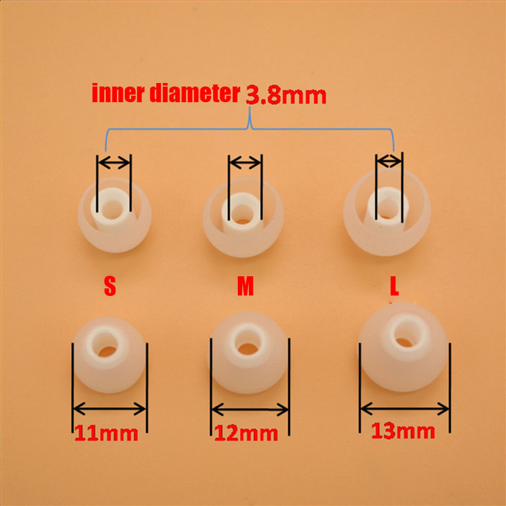 จุกหูฟังยางขนาด 3.8 มม. 12 ชิ้ - Silicone Ear Tip Replacement บทวิจารณ์และราคา